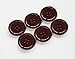 GANSSIA 1 Inch (25mm) Brown Color Buttons for Sewing Flatback Button Sweater Sewing or Crafting Pack of 50PCS