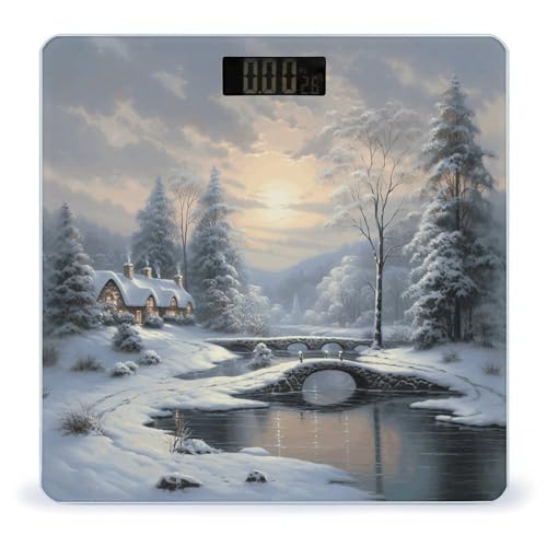 Báscula digital de baño precision con diseño de invierno miniatura 1