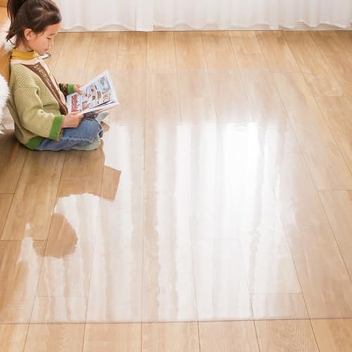 Tapis de sol transparent PVC anti-rayures et imperméable pour protéger le parquet usé