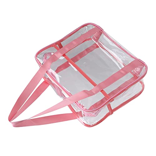 Grande capacità Impermeabile alla Moda Borsa di Trucco Trasparente di Apertura Cosmetica per il Viaggio daffari PINK