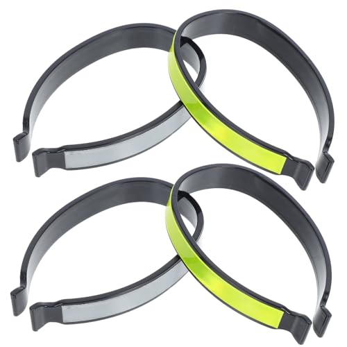 VICASKY 4pcs Reflective Cycling Trouser Clips Ankle Safety Bands for Enhanced Night Visibility Lightweight Outdoor Bike Gear for Riding Fishing