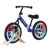 BSTSEL 12\" Balance Bike For 2-6 Years Old Stride Walking Bike, With Adjustable Handlebar And Seat Wheel With Light No Pedal Training Bicycle Flat-Free Tires (12 inch Blue)