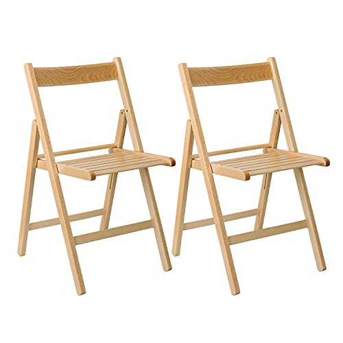 Sillas Plegables Comedor Madera Marca THINIA HOME