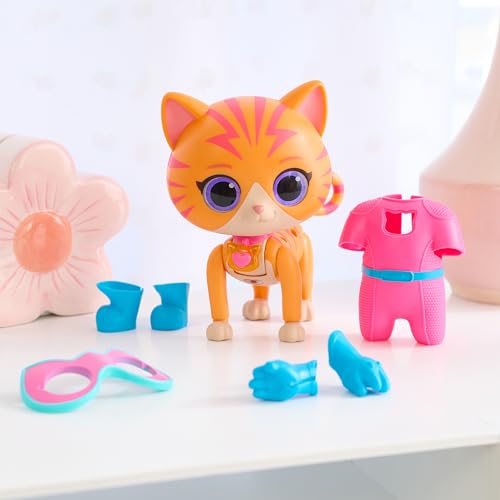 Just Play Disney Junior SuperKitties Cat-Tastic figurka świetlna i przekształcane dźwięki dla dzieci w wieku od 3 lat