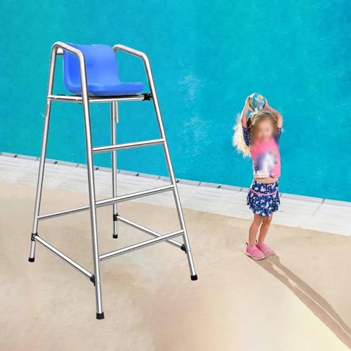 Silla de observación salvavidas de acero inoxidable para piscinas y parques acuáticos, diseño grueso al aire libre para seguridad en la playa y el lago