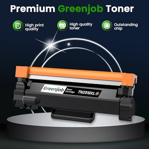 Greenjob TN2510XL TN-2510XL Toner Cartridge Compatible with Brother TN2510 TN2510XL High Yield for Brother DCP-L2620DW DCP-L2627DW DCP-L2660DW HL-L2400DW HL-L2400DWE HL-L2445DW HL-L2447DW MFC-L2800DW - Image 4