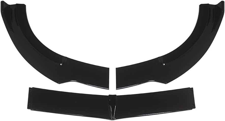 NINTE Front Lip for 2016-2019 2020 Benz E-Class W213 Sport E43 AMG, ABS Painted Gloss Black DP Style Front Bumper Spoiler - 3pcs
