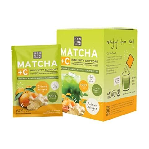 SEN CHA Naturals Citrus Ginger Green Tea + C Effervescent Drink Mix Cover