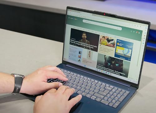 Image of Lenovo IdeaPad 5 Slim, 16 inch FHD Touchscreen Laptop, 8Cores AMD Ryzen 7 8845HS, 16GB LPDDR5x Memory, 1TB PCIe SSD, Fingerprint Reader, Win 11 Home,w /Office 365 (Windows 11 Home, 16GB RAM | 1TB PCIe SSD)