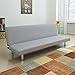 vidaXL Sofá Cama Salón Oficina Gris Claro Asiento Sillón Mueble Lounge Banco