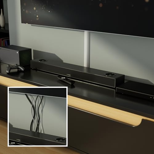 D-Line Half Round Cord Hider, Patented Cable Cover, Hide TV Wall Mount Wires, Raceway for Cords, Decorative Wire Covers, Paintable, Adhesive Cable Concealer, 1x 2in W x 1in H x 39in L, White by D-Line - Image 5