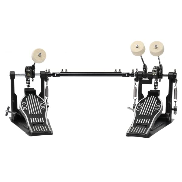 NovaXZ Wool Felt Hammer Double Drum Pedal Professional Double Bass Drum Pedal Black