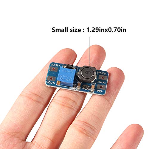 Dorhea DA11885-1 5Pcs Mt3608 Dc-Dc Step Up Boost Power Converter 2A Module Adjustable Step Up Voltage Regulator Board Voltage 2-24V To 5V-28V Output Voltage thumb #2