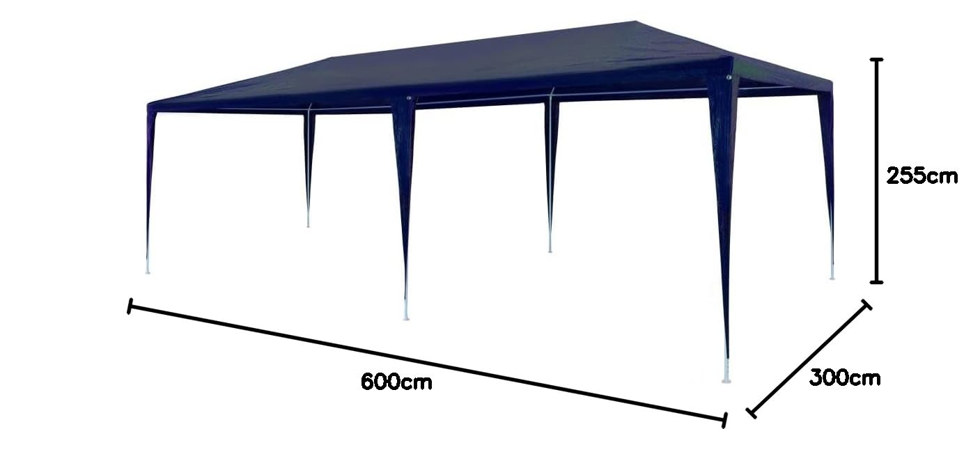 PURADAY Carpa para Celebraciones PE Azul 3x6 m Carpas para Exteriores Carpa Jardin Carpa Impermeable Carpa De Fiesta Adecuado para Varias Fiestas Al Aire Libre Aspecto Elegante