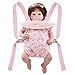 GAGAKU Baby Doll Carrier for Little Girls, Doll Accessories for Toddlers 1-3, Kids Toy Baby Dolls Sling Carrier - Pink - Helleborus