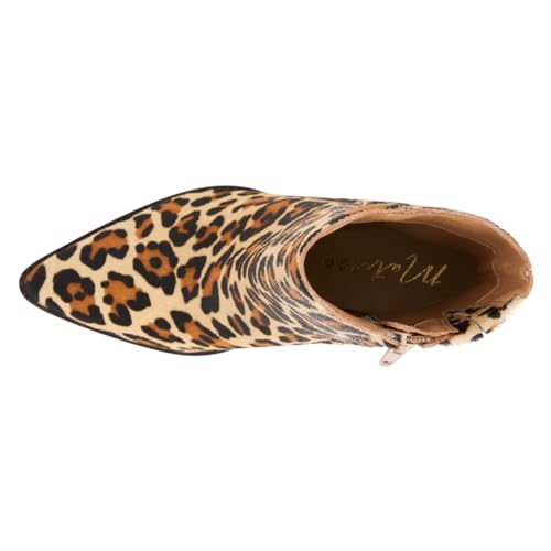 Image of Matisse Womens Caty Leopard Pointed Toe Casual Boots Ankle Mid Heel 2-3 inch - Beige, Brown