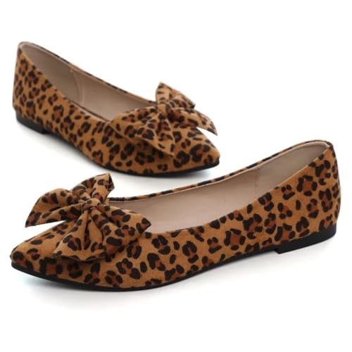 Image of Stunner Womens Flats Fashion Pointed Toe Bowknot Ballet Flats Cute Slip On Dress Flats Comfortable Party Wedding Flats2