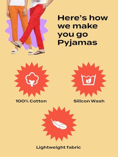 Image of Bewakoof Men's All Over Printed Regular Fit Cotton Pyjamas