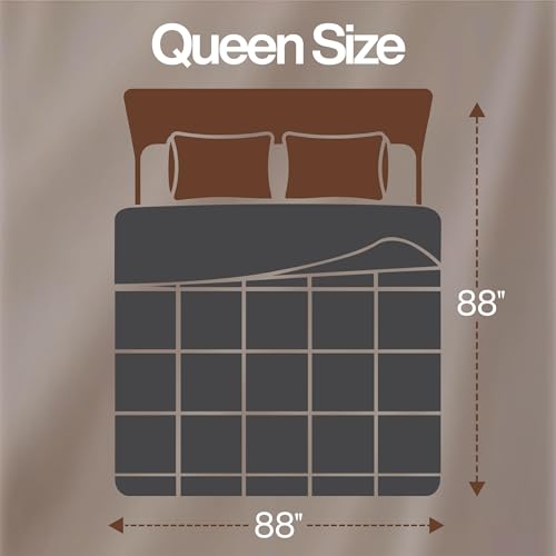 Image of Utopia Bedding Queen Comforter Duvet Insert, Quilted Grey Comforter with Corner Tabs, Box Stitched Down Alternative Comforters Queen Size 88 x 88 inches