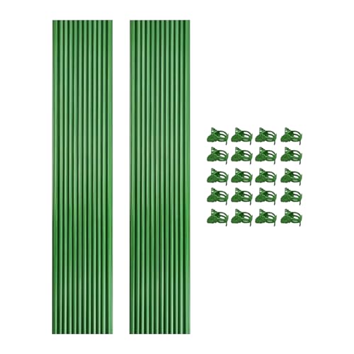 Renchey Tuteurs pour,Tuteurs D'intérieur avec Clips | Tiges Ajustables pour Balcon Rebord De Fenêtre Serre Jardin Aménagement Paysager