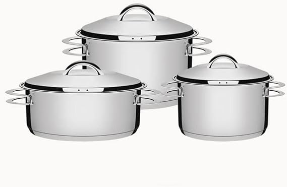 Jogo de Panelas Tramontina Solar Fundo Triplo 3 Peças Inox
