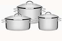 Jogo de Panelas com Fundo Triplo, Tramontina, Solar 65510740, Inox
