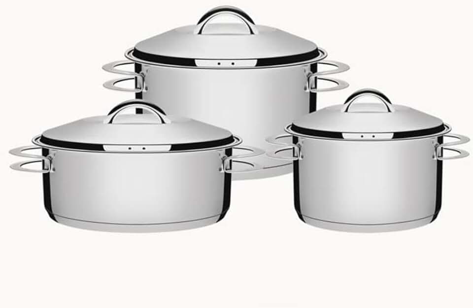 Jogo de Panelas com Fundo Triplo, Tramontina, Solar 65510740, Inox