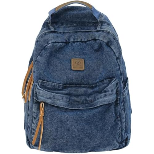 minanglihy Mochila jeans feminina vintage Y2K grande capacidade leve para viagem mochila urbana, Azul escuro, Medium, Tendência