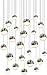 Sonneman 2918.13-AST, Grapes Large Round Pendant, 1 Light LED, Satin Nickel