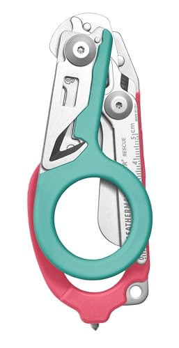 Image of LEATHERMAN, Raptor Rescue, 6-in-1 Heavy-Duty Emergency /Trauma Shears with Carbide Glass Breaker & Strap Cutter, Made in the USA, South Beach