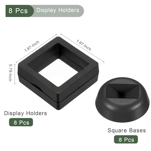 Estuche Display Flotante 3D 8Pcs Negro 5x5x2 cm miniatura 2