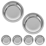 HEANUJJ Juego 6 Platillos Inoxidables para Bolsitas de Té Bandeja Antigoteo Redonda de Acero 201 de 6 CM Accesorio Práctico para Organizar y Recoger el Exceso de Té en Cocina y Comedor