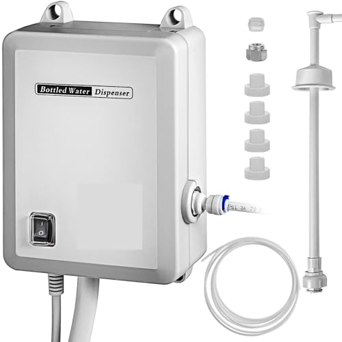 SHEHUALI Wasseraufbereiter für Aquarien, Flaschenwasser-Abgabepumpe mit PE-Rohr 1 Gal/MIN 40 PSI for Kaffee-/Teemaschine, Wasserspender, Kühlschrank, Eismaschine(Single Headed A)