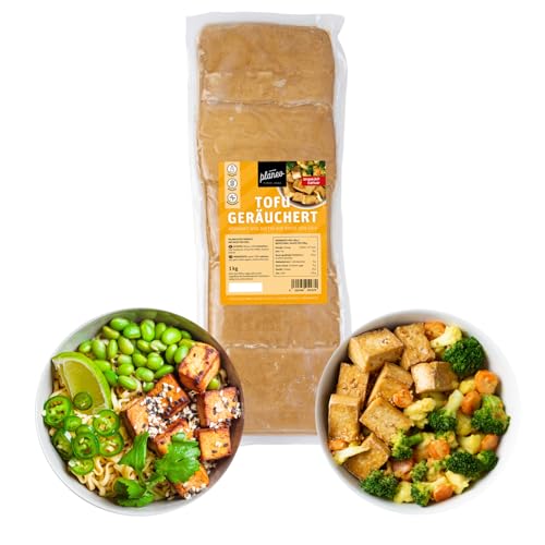 Planeo Tofu Geräuchert 1000g - Beste Qualität - mild geräuchert - Grosspack - ungekühlt, lange haltbar - mit Sojabohnen aus der EU - Planeo