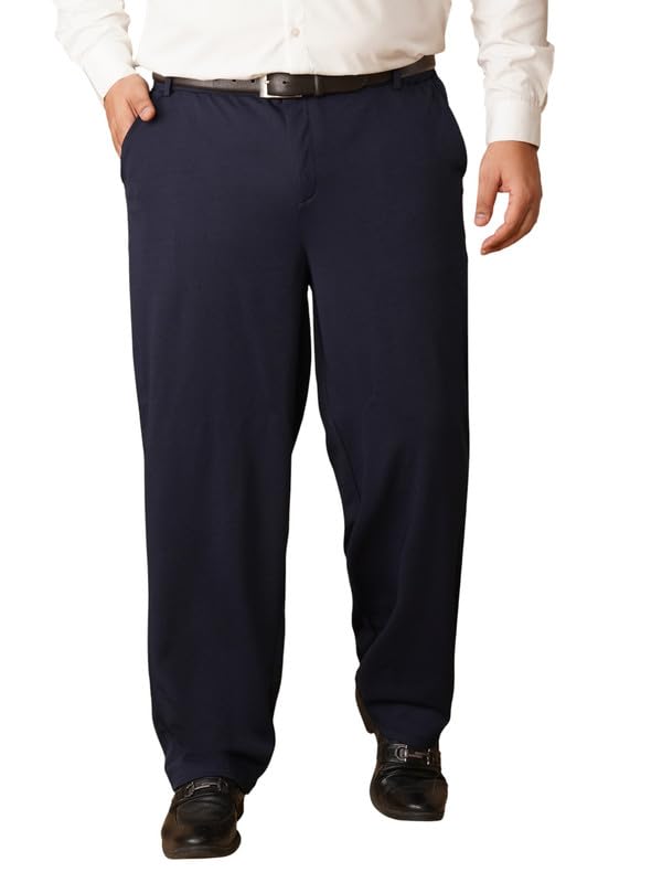Image of OOMPH! Luxury Lycra Stretchable Formal Pants for Men | Stylish Slim Fit Men's Wear Trousers for Office or Party | Mens Fashion Dress Trouser Pant