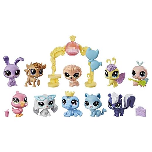 Littlest Pet Shop Sparkle Spectacular Collection Pack Toy, Includes 10 Glitter Pets, Ages 4 and Up (Amazon Exclusive)