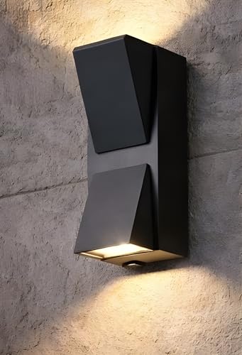 Image of Waterproof LED Wall Light | Up & Down 2-Way Decorative Wall Lamp | IP65 Outdoor & Indoor Wall Light for Balcony, Garden, Gate, Elevation & Patio | Warm White | Pack of 1