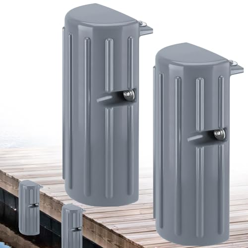 Image of Dock Bumper Fender,Boat Dock Bumpers for Edge or Side,Marine Fender Guard Vertical Protection,Durable Construction,Include Mounting Hardware