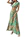 Floerns Women's 2 Piece Boho Twist Front Top and High Split Maxi Skirt Set Aqua Green M