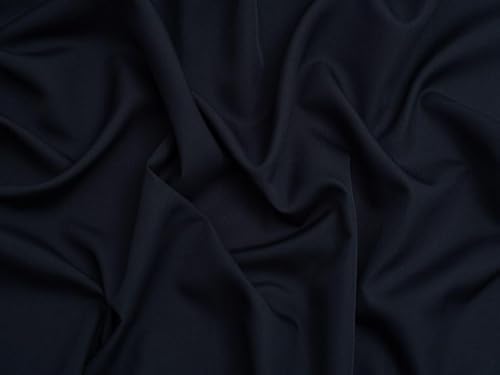 Minerva Soft Touch Crepe Fabric Dark Navy - per metre