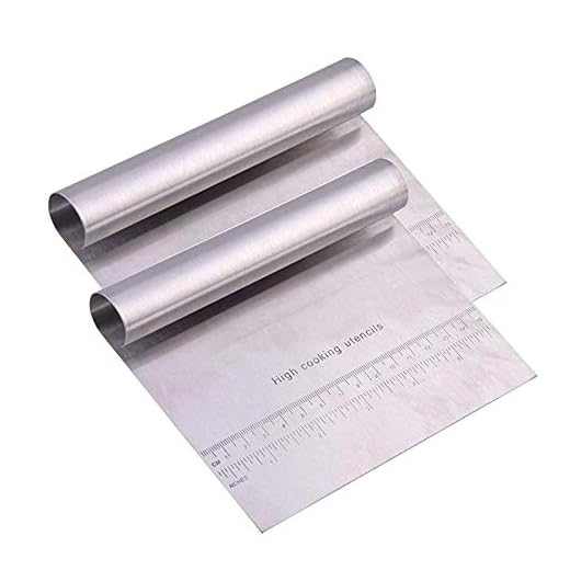 2pcs Espátula Rasqueta de Acero Inoxidable y Picadora de Cocina Repostería Pan Separador espátulas de harina para repostería Fondant Pastel Herramienta Gadget