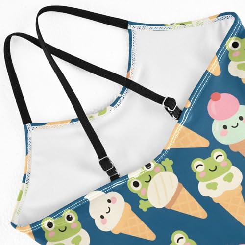 Girl's One Piece Swimsuit Ice Cream Frog Beach Bathing Swimwear4