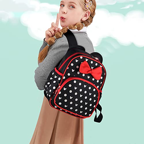 Voikukka Cute Little Girls Mini Backpack Kid Book Bags Mini Mouse Backpacks for Toddler Girl Backpacks Small Preschool Kids Backpack Toddler Bookbag Children Travel Daycare Bag Child Backpack4