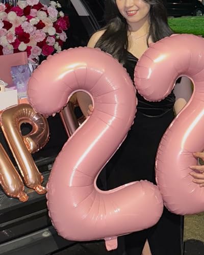 Image of Pearlescent Pink 9 Balloon, Number Balloons 40 Inch, 9th Giant Birthday Decorations, 19th 29th Party Decorations Supplies, Number 9 Balloon
