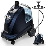 EVAIROAX 2200W Professional Standing Garment Steamer for Clothes, 90 Mins of Continuous Powerful Steam with 3L Water Tank, Pants Clip & Children's Clothing Hanger 998S Royal Blue