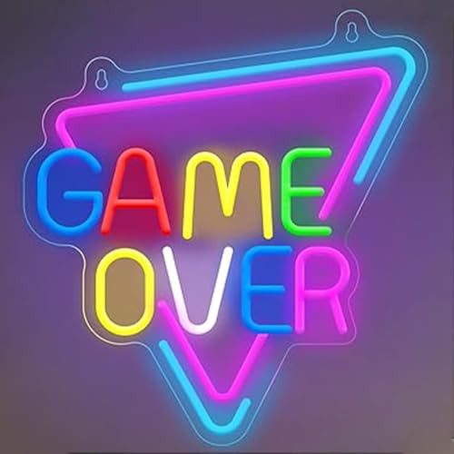 Image of LED Game Sign Game Zone Neon Signs Gaming Room Wall Art Decor Man Cave Lights Signs Gamer Home Bedroom Decoration USB Powered Brightness Adjustable