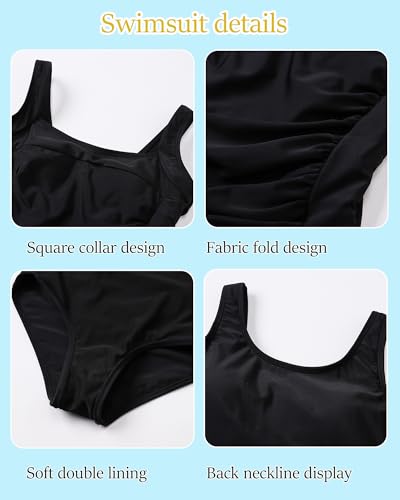 Girls One Piece Swimsuit Ruffled Teen Girl Swimsuit Size 6-16Y Wide Straps Girls' Swimwear for Bathing Suits Yizuoding0034