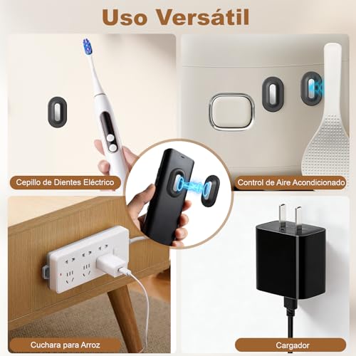 Miniatura 7 de Valyrane 5 Juegos De Soportes Magnéticos Para Mandos, Soporte Mando Pared Con Magnético Dobles Autoadhesivos Prácticos Accesorios Para Televisores Negro