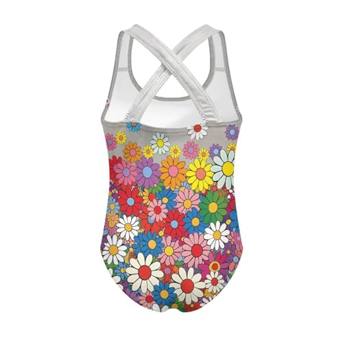 Image of Girls One Piece Swimsuit Teens Cross Back Summer Beach Wear for 5-14Y