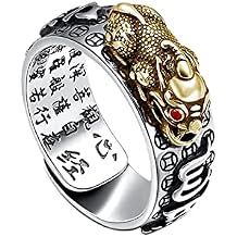 Feng Shui Pixiu Ring Original, Anillo Pixiu Feng Shui De La Buena Suerte, Adjustable Handmade Buddhist Jewelry for Luck, Wealth, and Health Gift